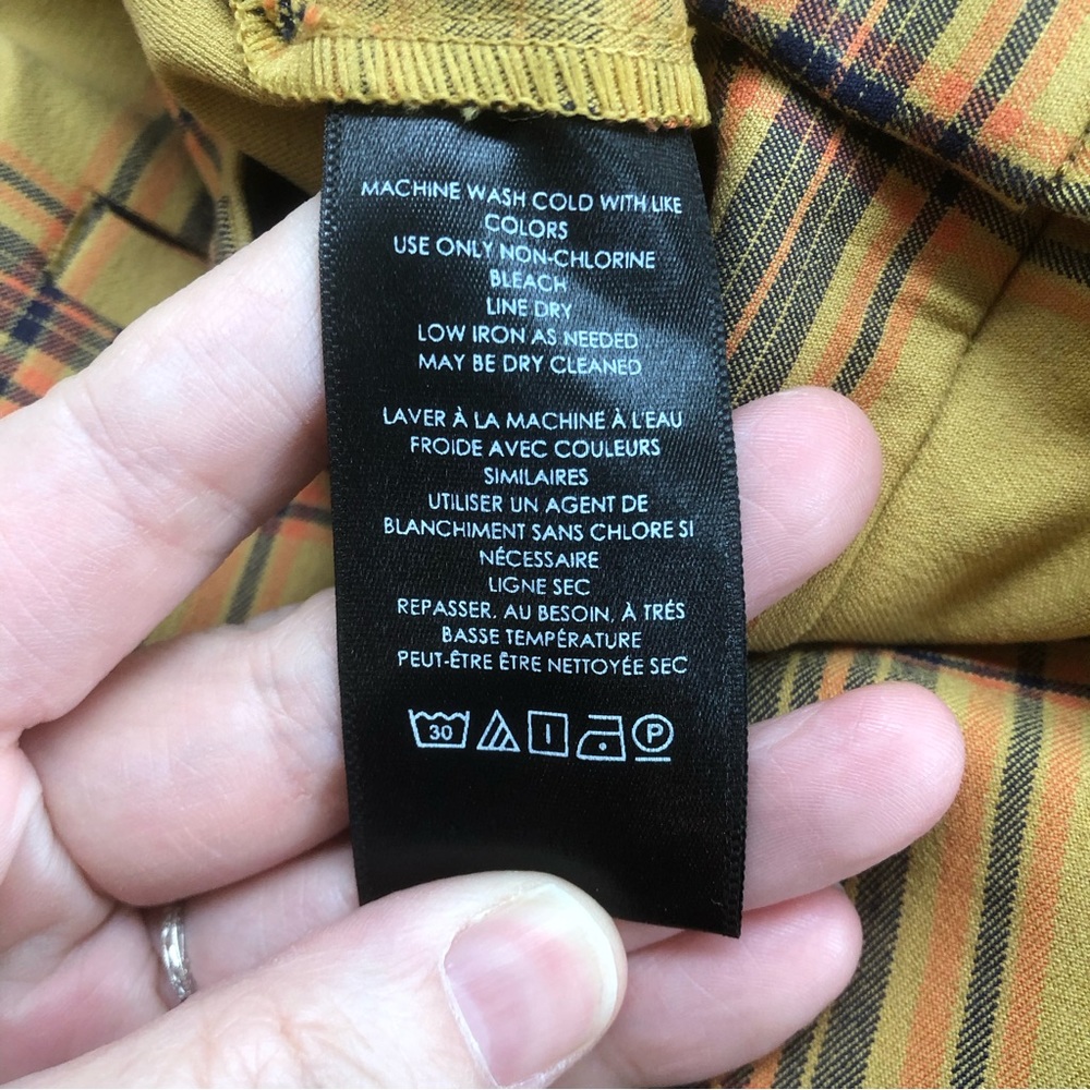 Anthropologie Maeve Yellow Plaid Pants - Picture 6 of 9